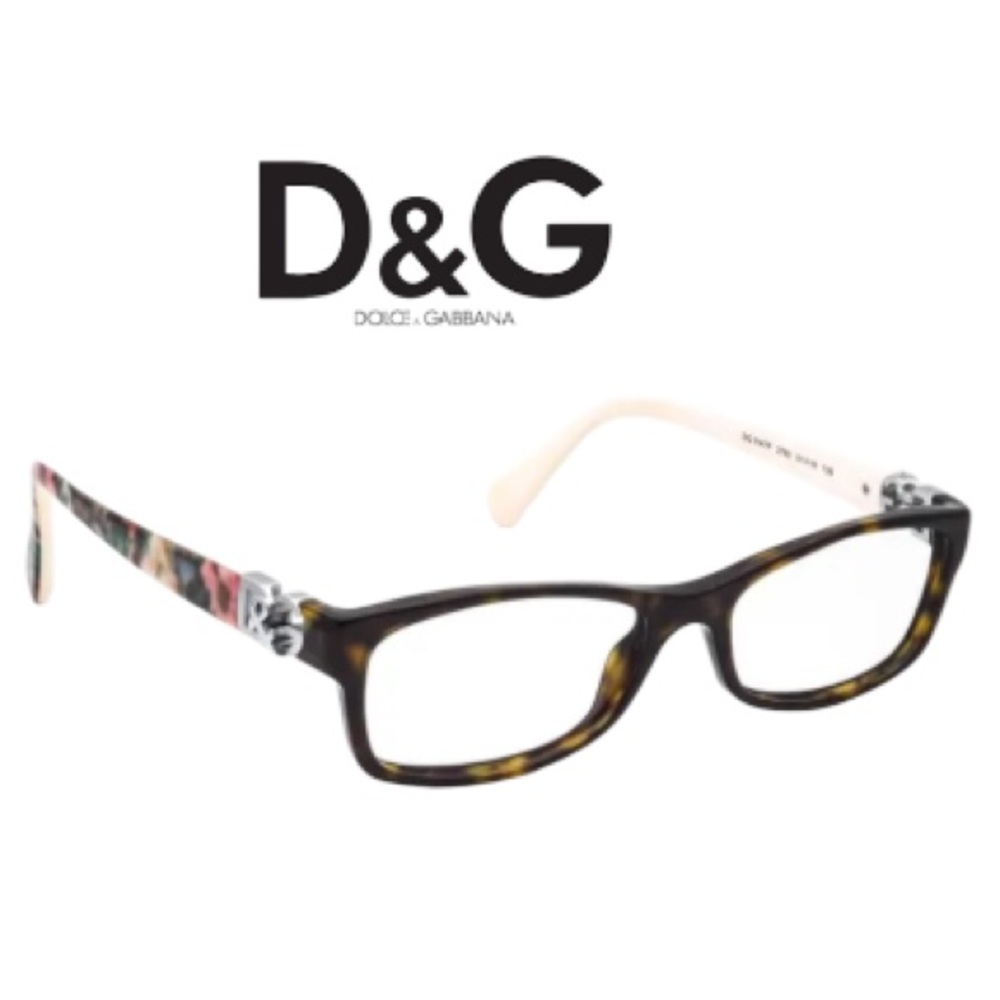 Dolce & Gabbana Havana -Floral Glasses Frames